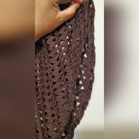 Zara Brown Batwing Coverup. Size M - Picture 3 of 11